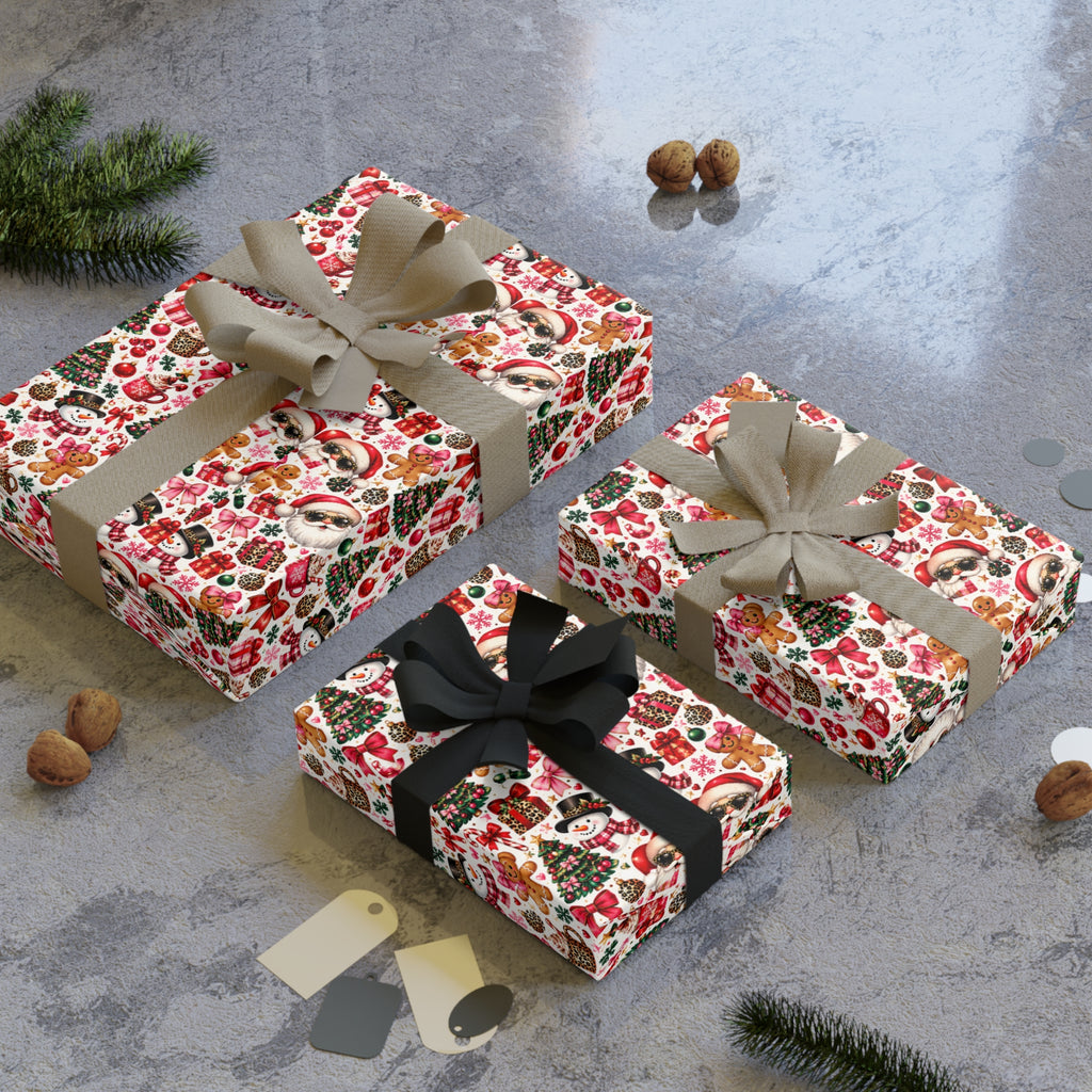 Leopard Christmas Wrapping Paper