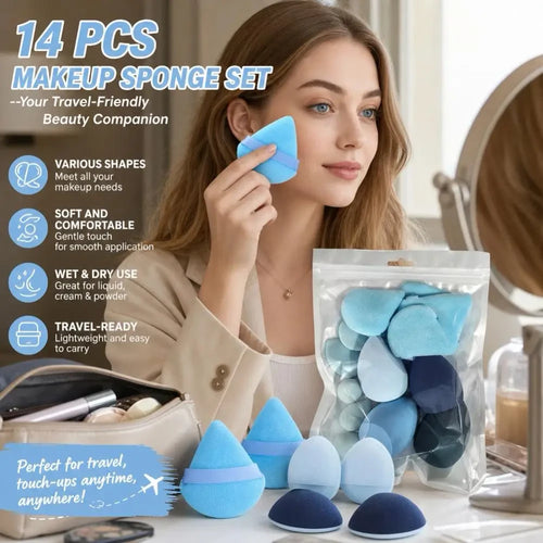 Cosmetic Sponge and Powder Puff Set