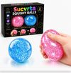 Glitter Squishy Stress Ball Two Pack