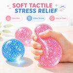 Glitter Squishy Stress Ball Two Pack