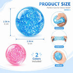 Glitter Squishy Stress Ball Two Pack