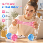 Glitter Squishy Stress Ball Two Pack