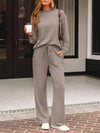 Mock Neck Wide Leg Lounge Set