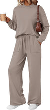 Mock Neck Wide Leg Lounge Set