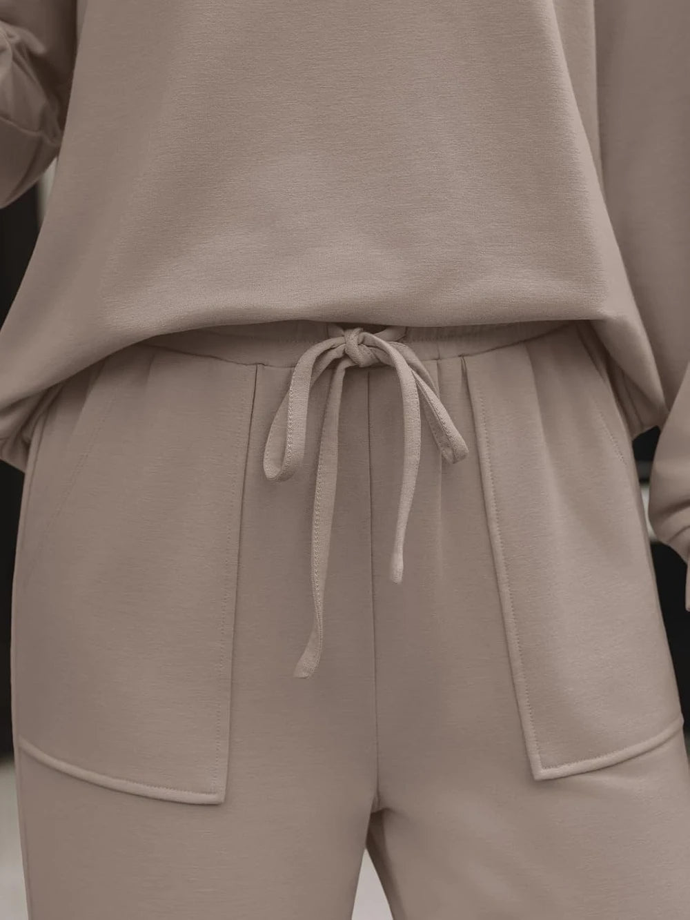 Mock Neck Wide Leg Lounge Set