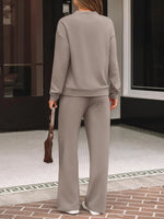 Mock Neck Wide Leg Lounge Set