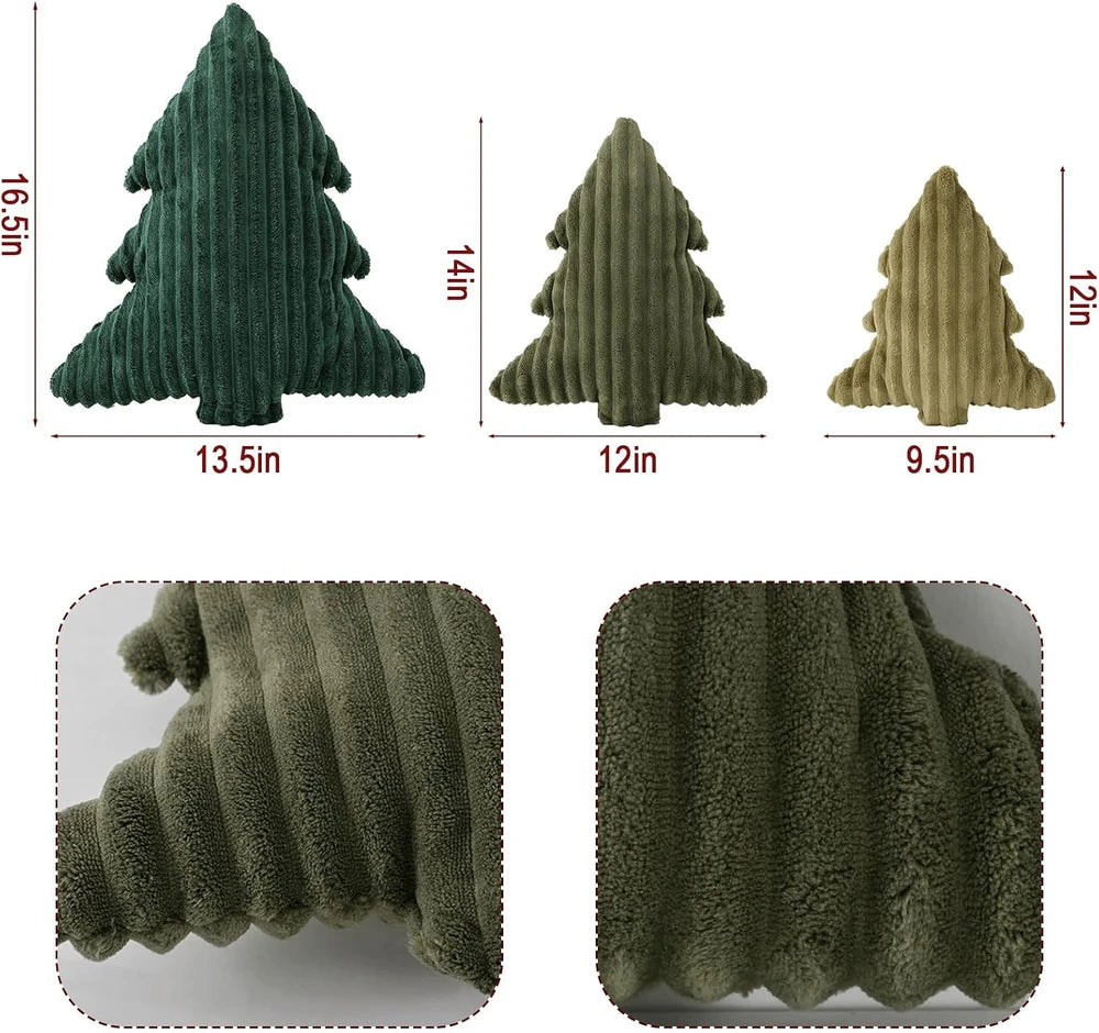 Velvet Christmas Tree Throw Pillows