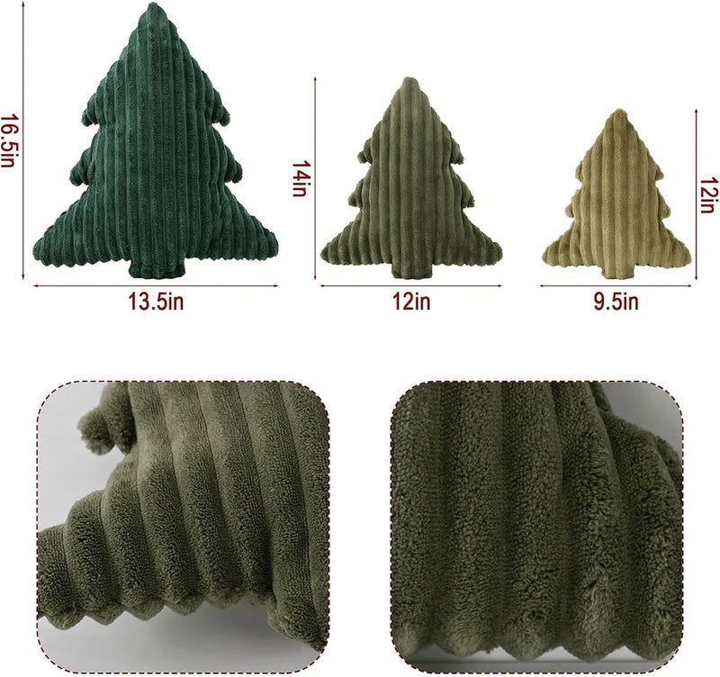 Velvet Christmas Tree Throw Pillows