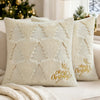 Embroidered Reindeer Christmas Pillow Covers