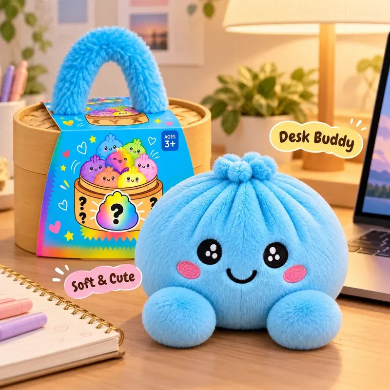 Plush Dumpling Toy With Steamer Basket