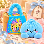 Plush Dumpling Toy With Steamer Basket