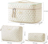 Quilted Floral Makeup Bag