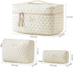 Quilted Floral Makeup Bag