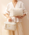 Quilted Floral Makeup Bag
