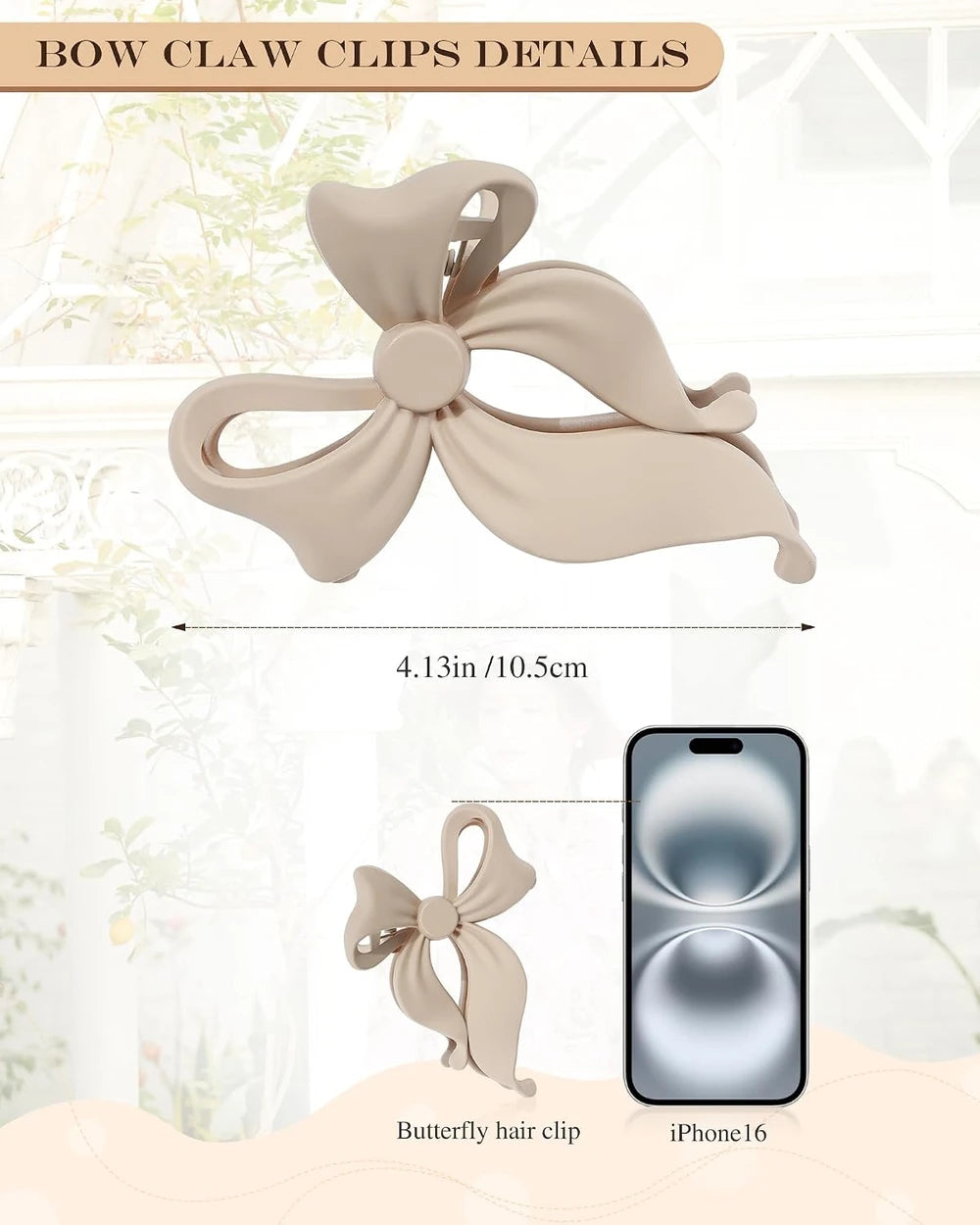 Large Bow Hair Claw Clips