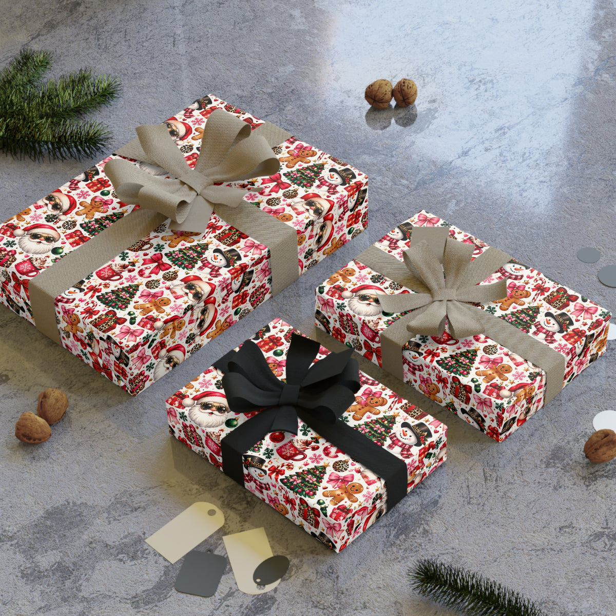 Leopard Christmas Wrapping Paper