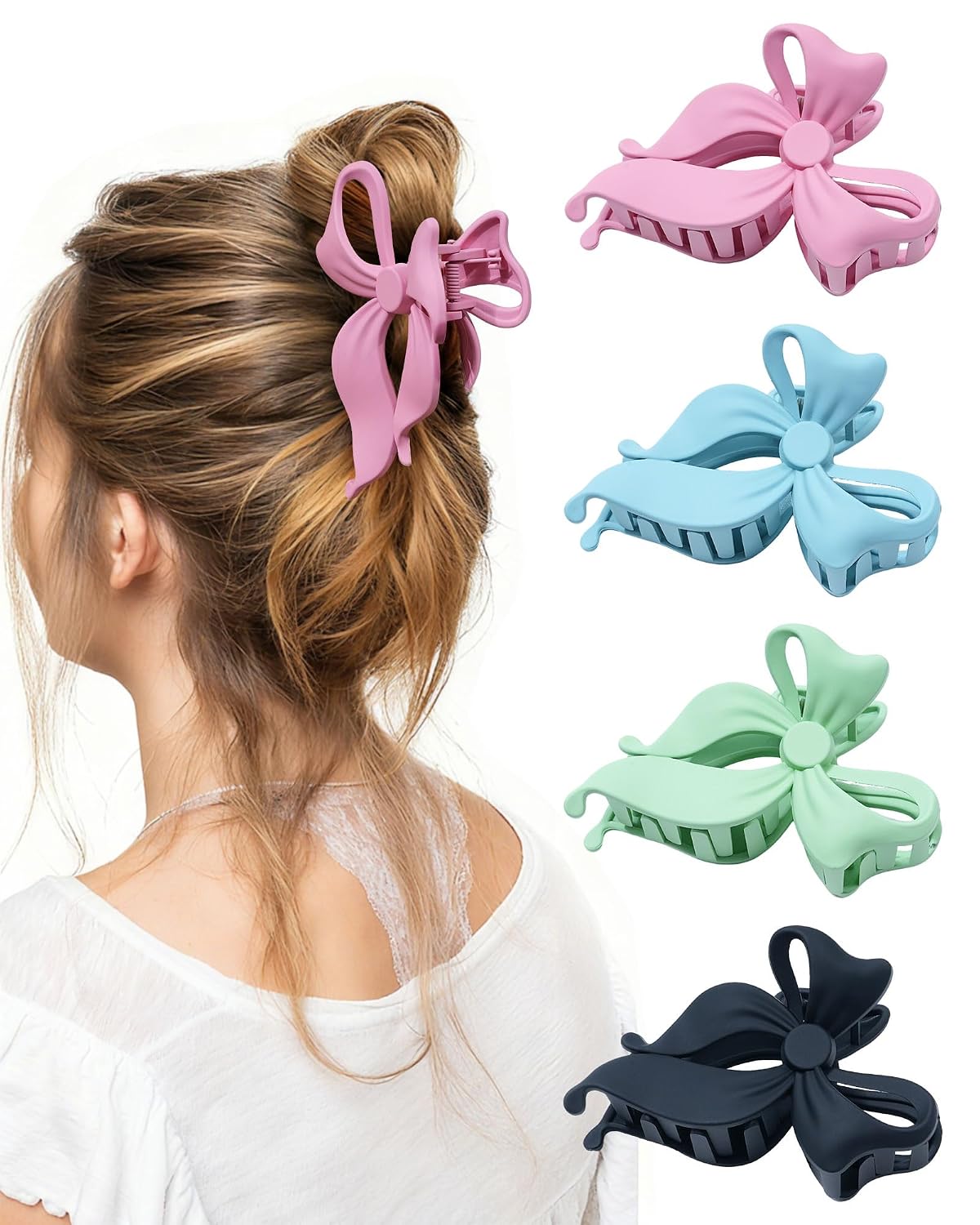 Large Bow Hair Claw Clips