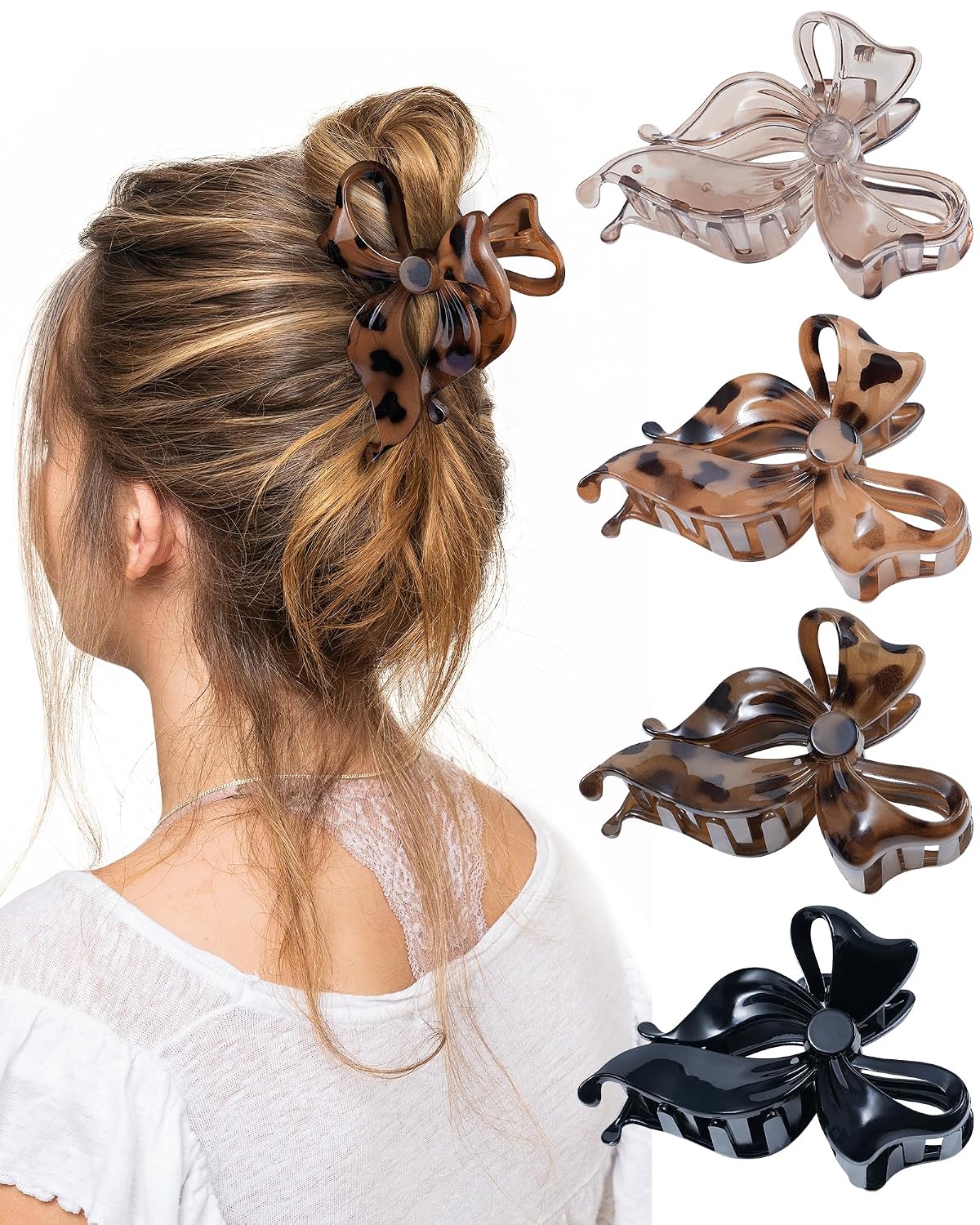 Large Bow Hair Claw Clips