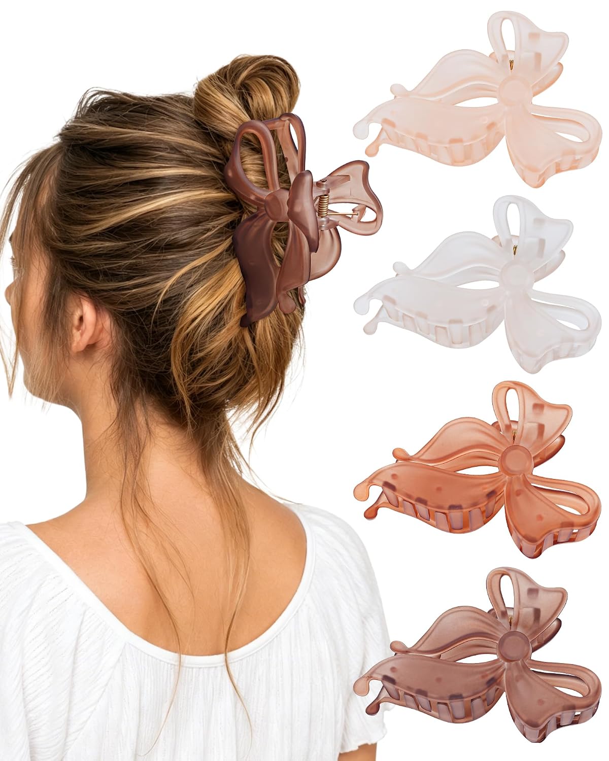 Large Bow Hair Claw Clips