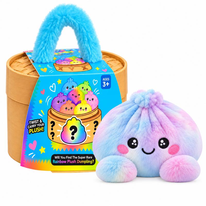 Plush Dumpling Toy With Steamer Basket